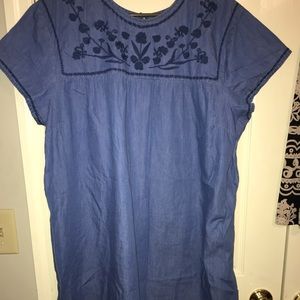 Blue jean printed dress